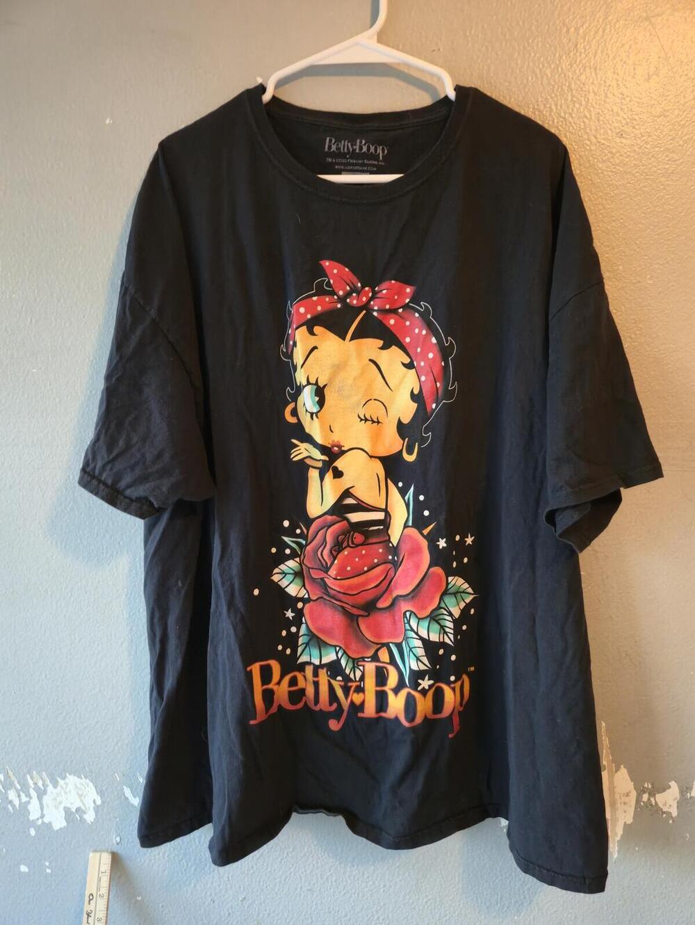 Betty Boop Black Graphic T-Shirt Size 3X